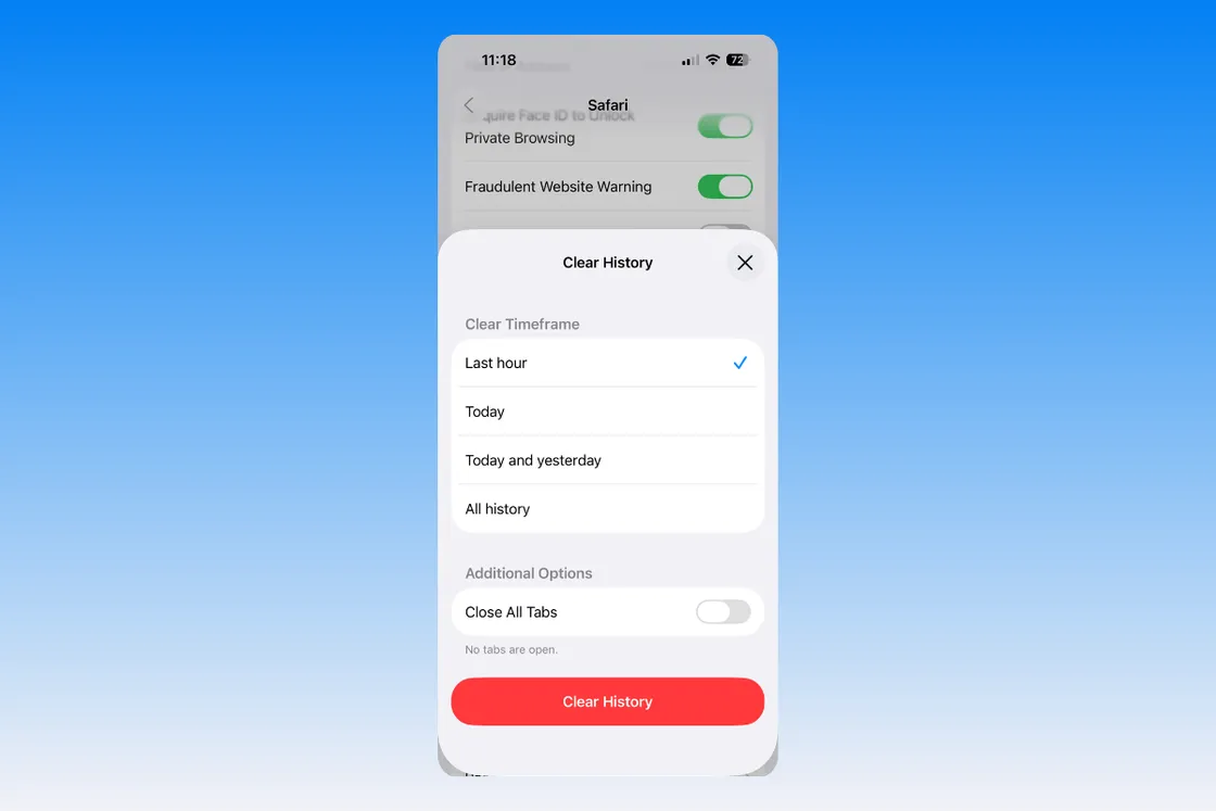 How to Clear Safari history on iOS 26 (iPhone) — methods and fixes