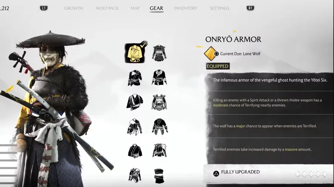 Ghost of Yotei — Upgrade the Onryo armor without an armorer