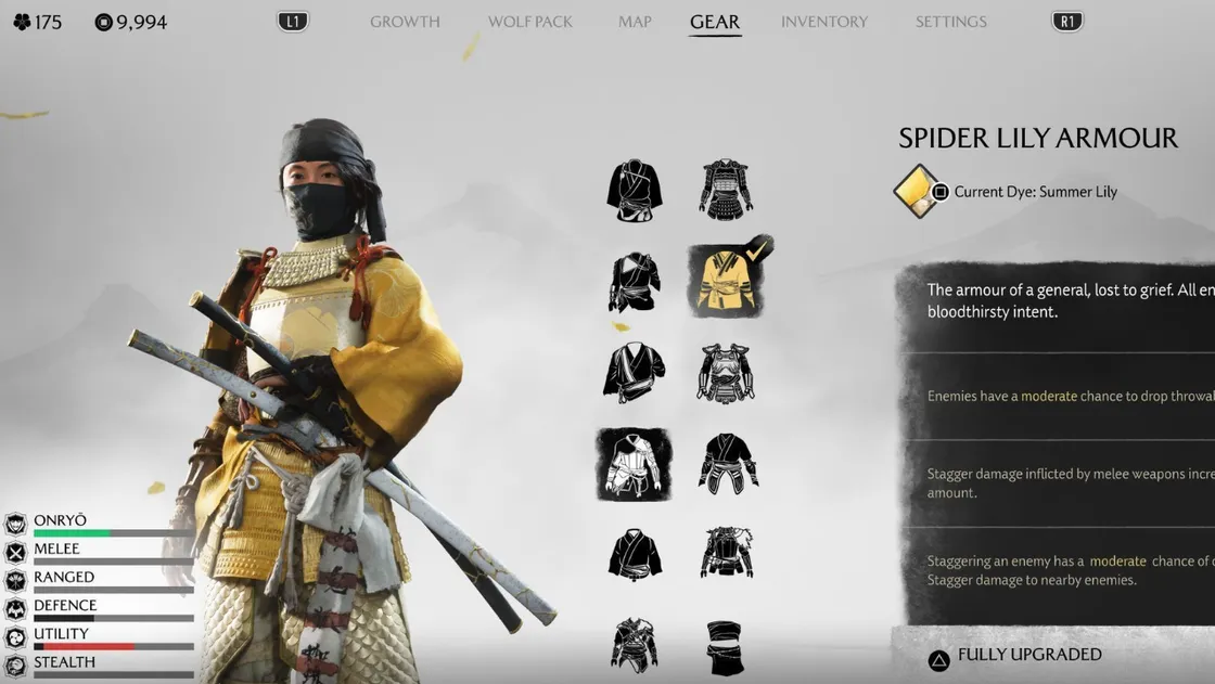 Ghost of Yotei armor — where to find every set