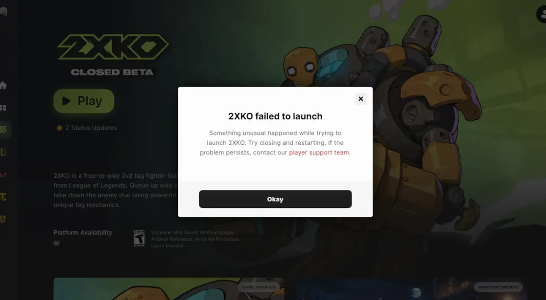 2XKO won’t launch on PC — fixes for login errors and black screens