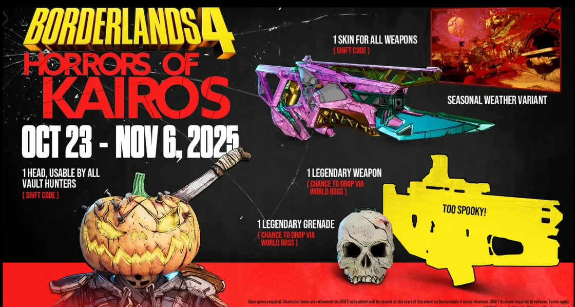 Borderlands 4’s Horrors of Kairos: release time, dates, and rewards