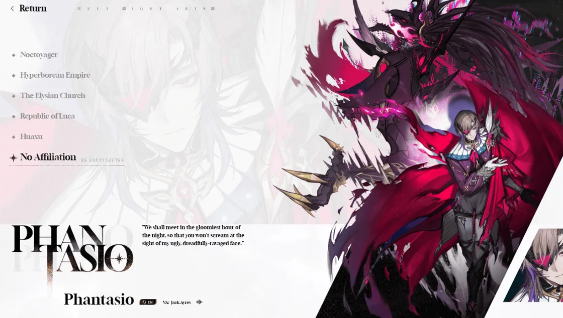 Duet Night Abyss Phantasio guide — skills, stats, and how he plays