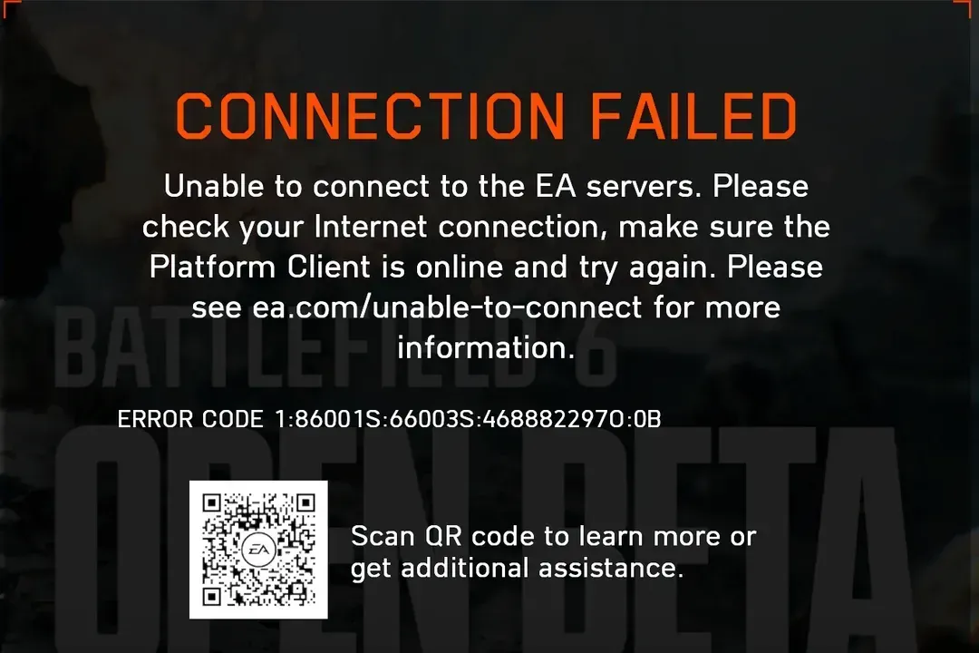 Battlefield 6 Connection Failed (PC) — fixes