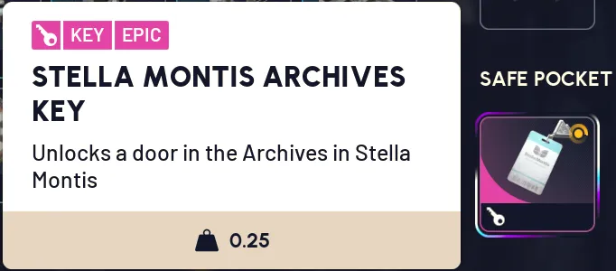 ARC Raiders Stella Montis Archives Key guide
