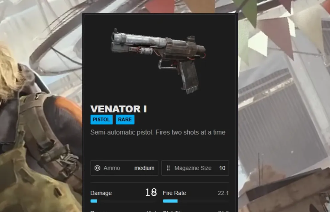 ARC Raiders’ Venator pistol — stats, attachments, crafting, upgrades