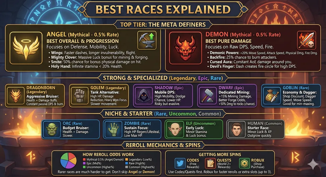 The best races in The Forge, explained