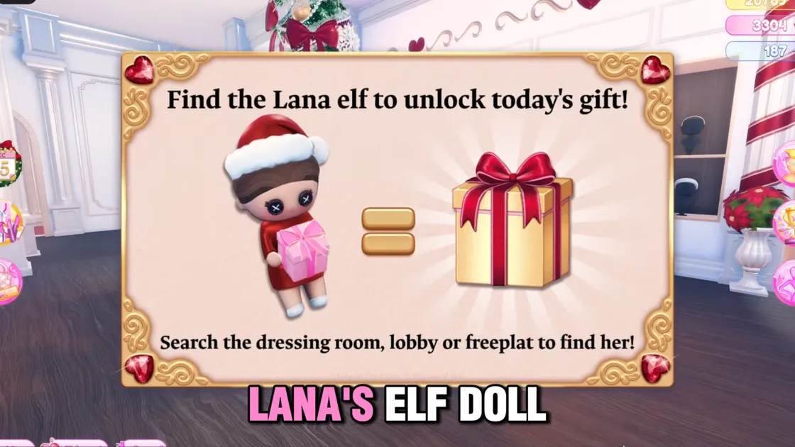 Dress to Impress Lana Elf day 5 location (Advent calendar)
