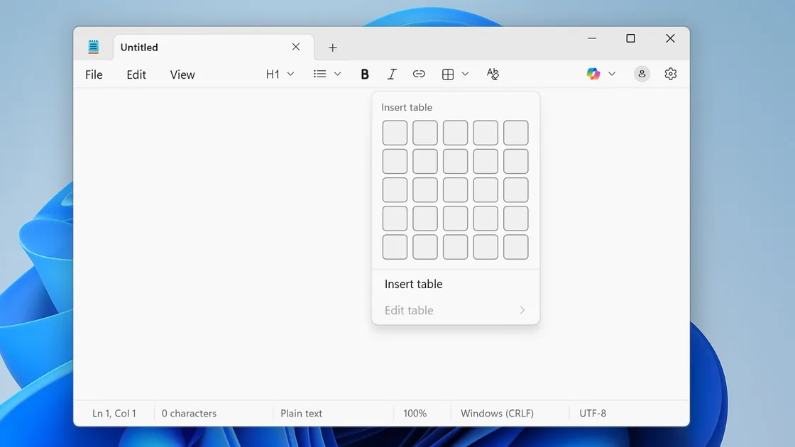 Notepad on Windows 11 can do tables — here’s how to use them