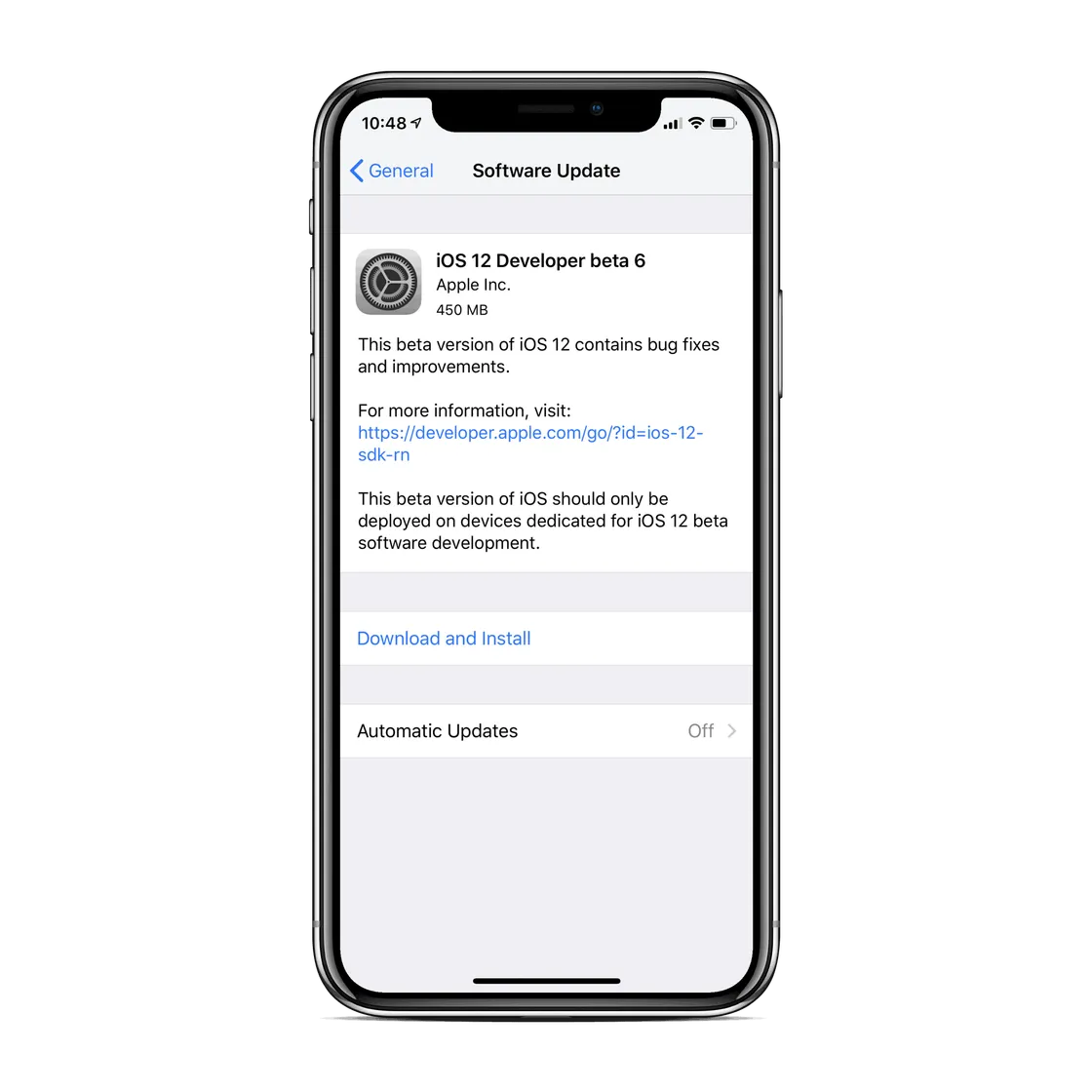 iOS 12 Beta 6 Release Notes