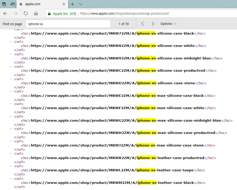[Update: 512GB variant] iPhone XS, iPhone XS Max and iPhone XR names confirmed in Apple Products Sitemap