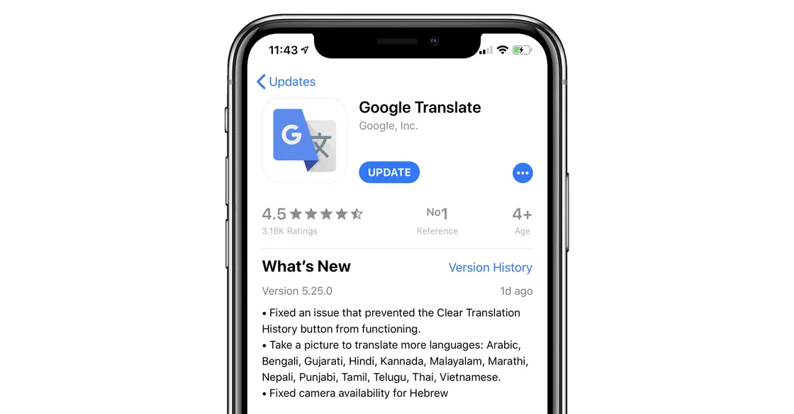 Google Translate camera mode now supports 13 more languages