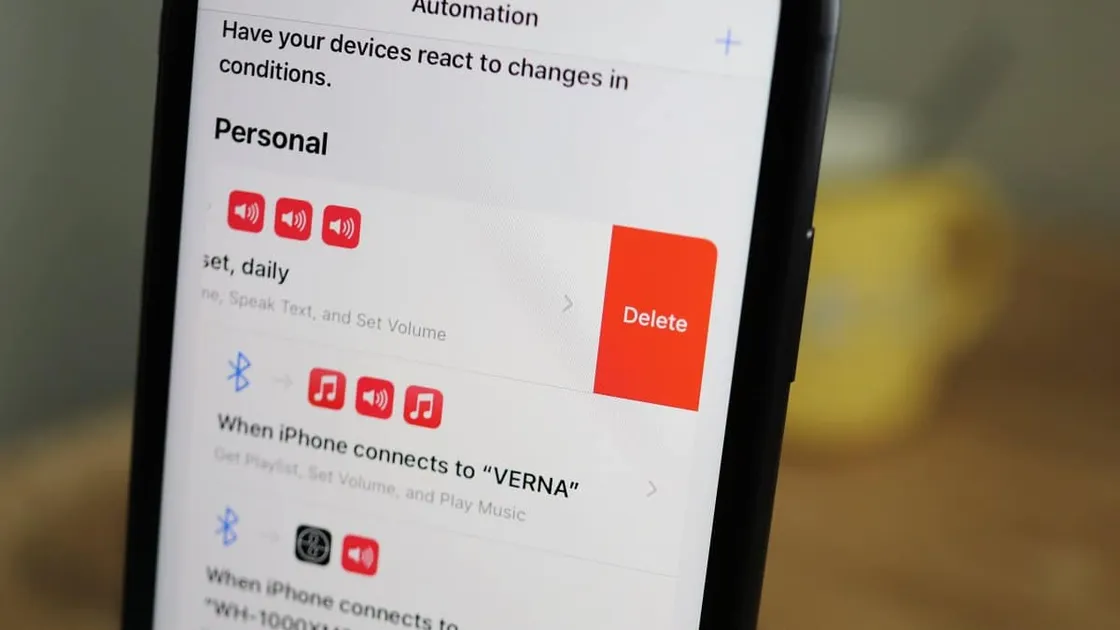 How to Delete an Automation in Shortcuts app in iPhone