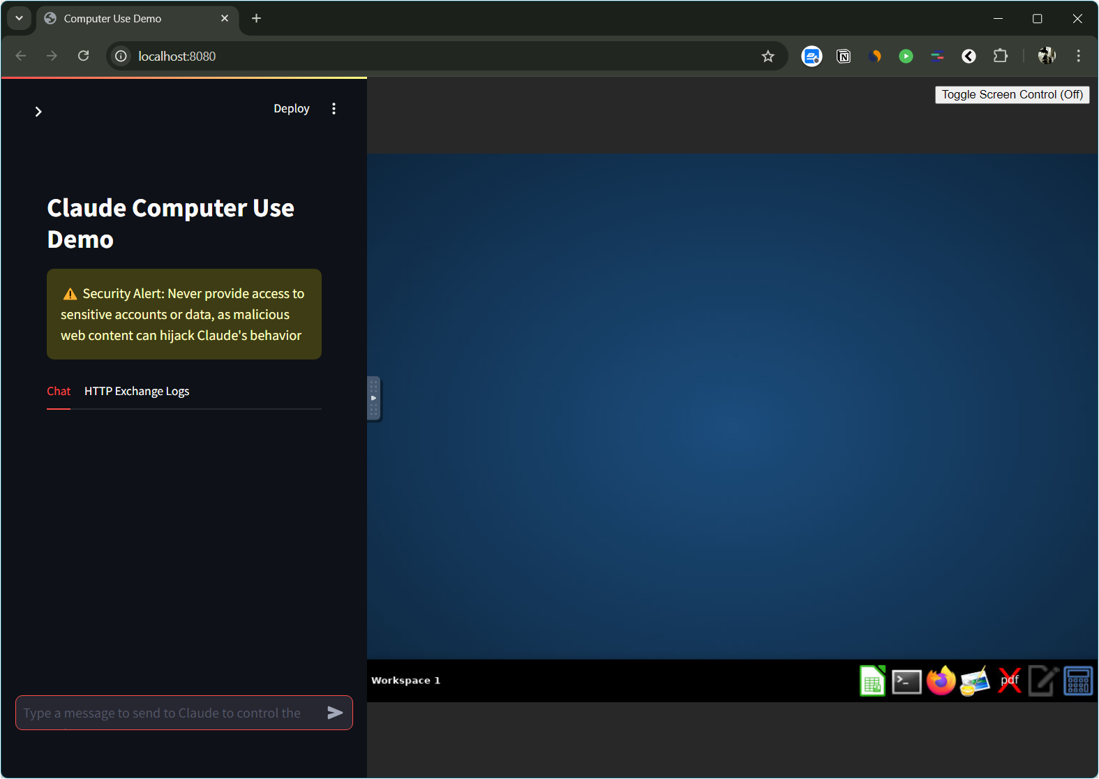 How to use Claude computer use demo tool