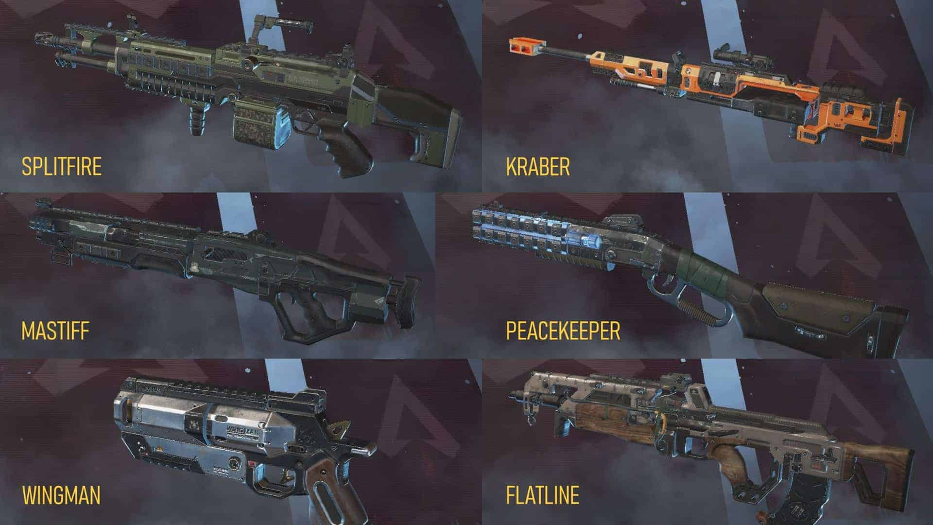 Best Guns in Apex Legends: Peacekeeper, Flatline, Splitfire, Wingman and  Triple Take