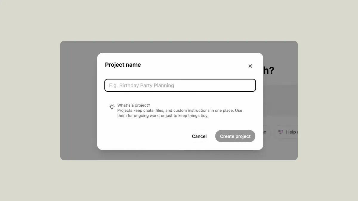 How to use Projects in ChatGPT