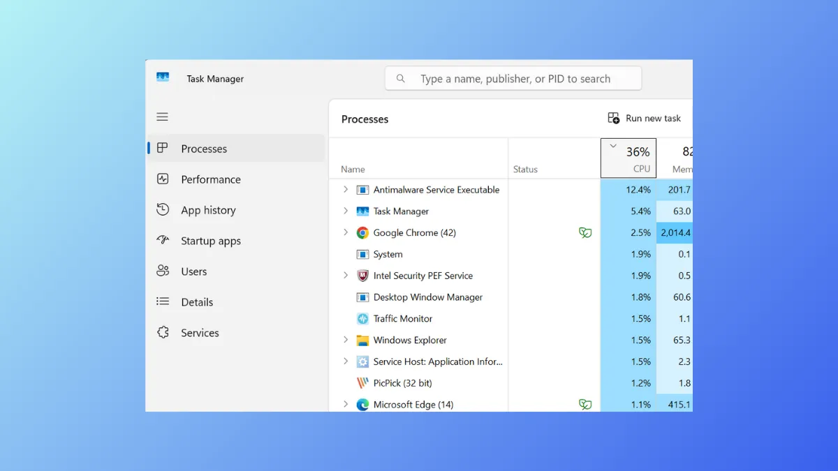 Reset Task Manager to Default Settings in Windows 11