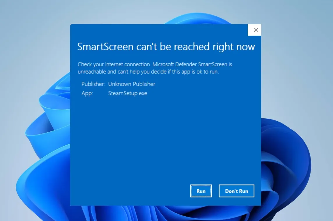 Fix Windows SmartScreen Cannot Be Reached Right Now Error on Windows 11