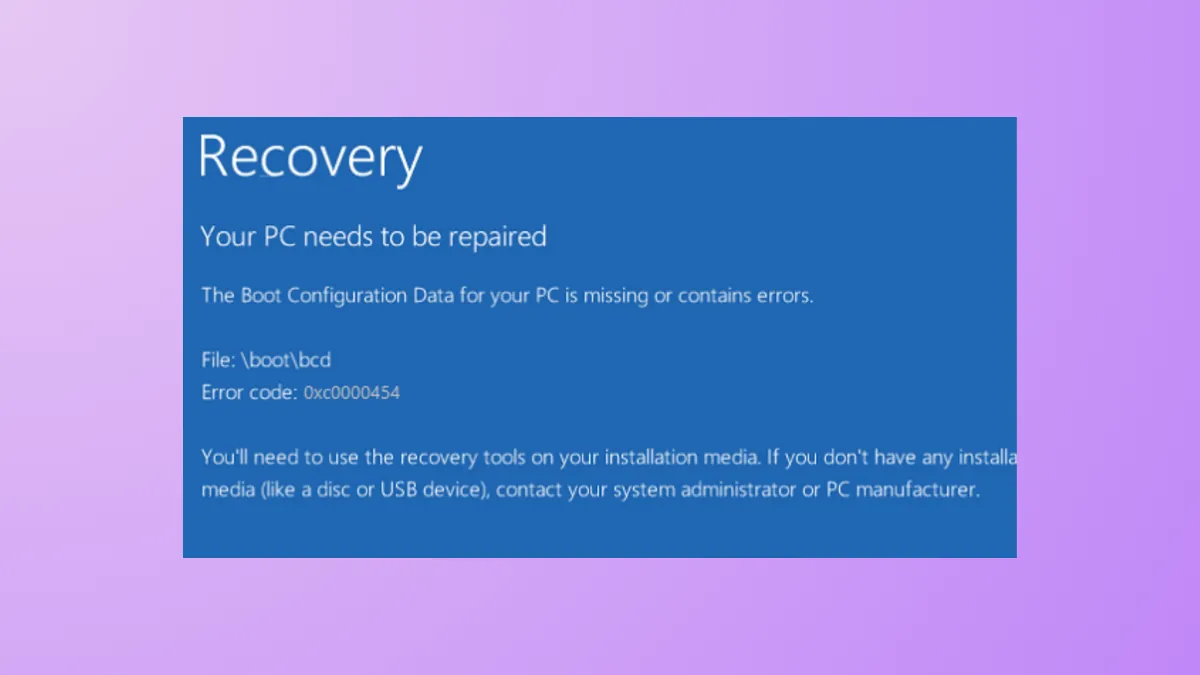 How to Fix Error 0xc0000454 Boot Configuration Data Is Missing on Windows 11