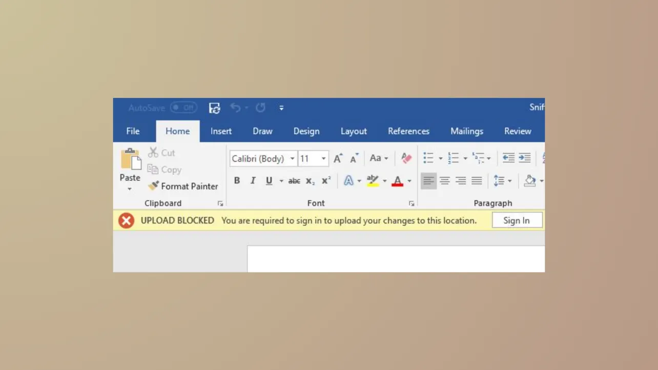 How to Fix OneDrive Upload Blocked, Sign In to Save This File, or Save a Copy Errors