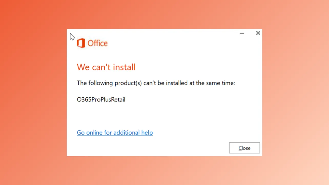 How to Fix "The Following Products Cannot Be Installed at the Same Time" Office 365 Error