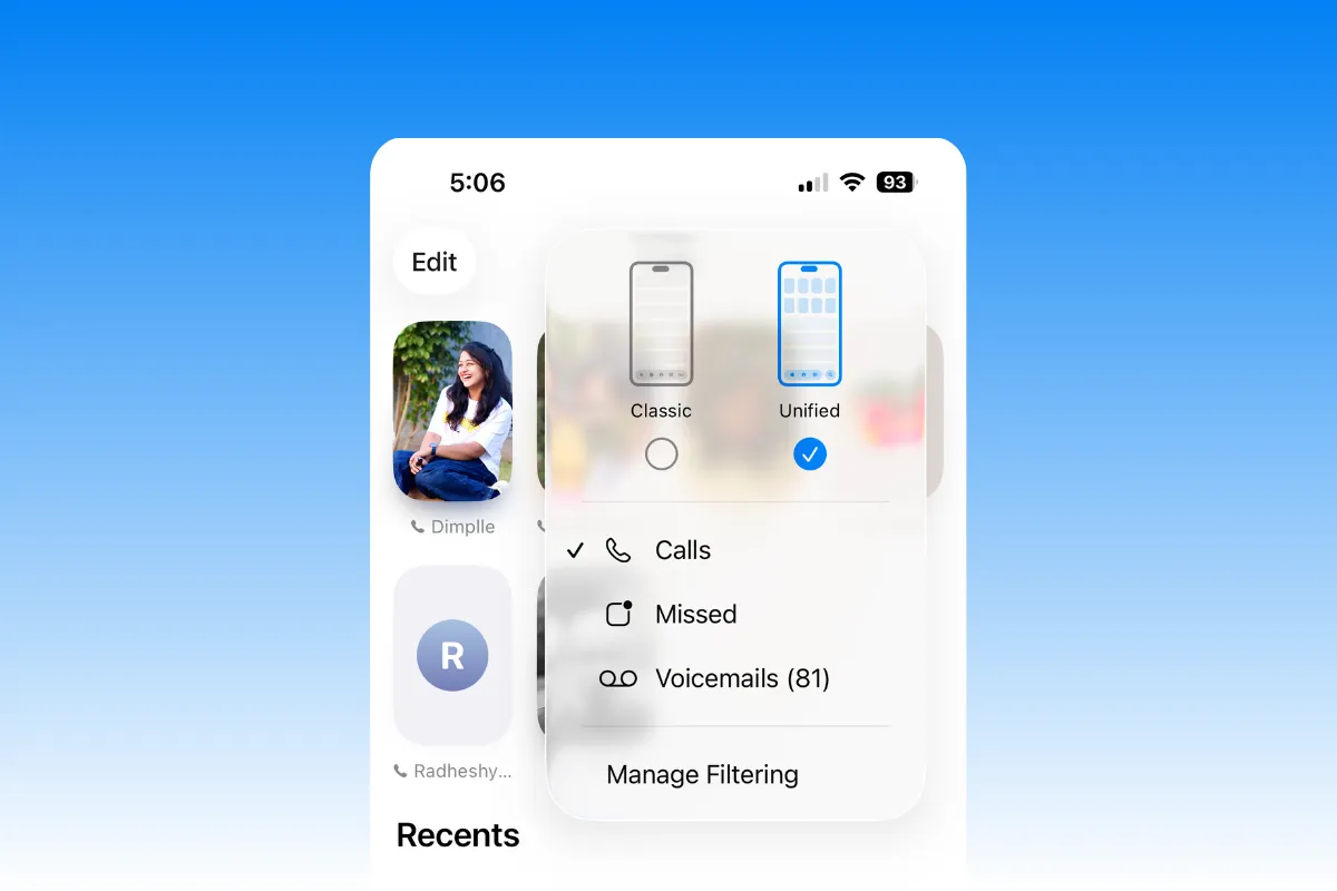 iOS 26: Move the search bar to the top (Phone app and Safari)