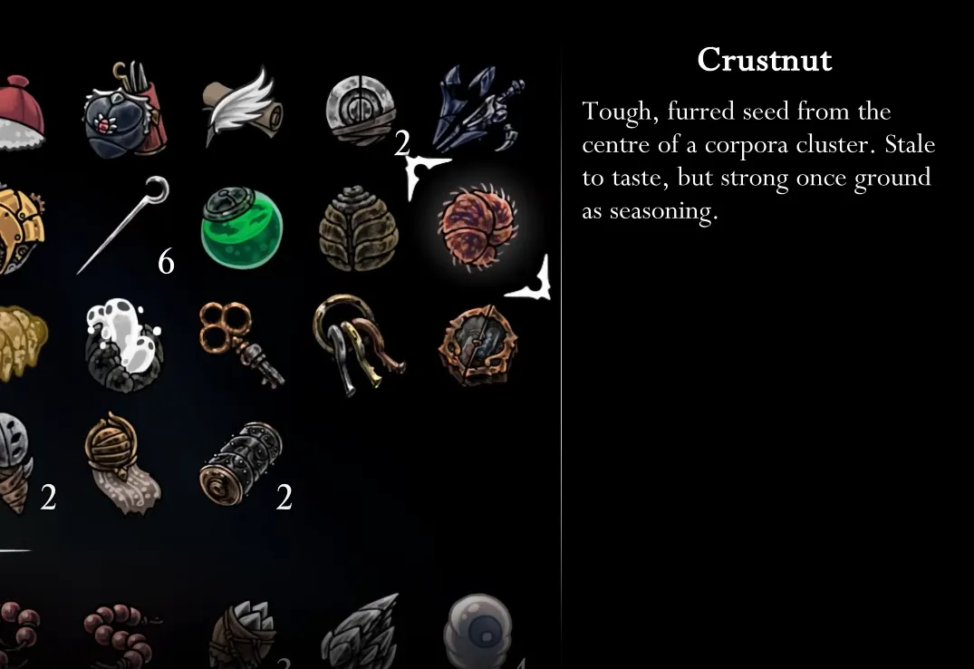 Silksong Crustnut location — Great Taste of Pharloom guide