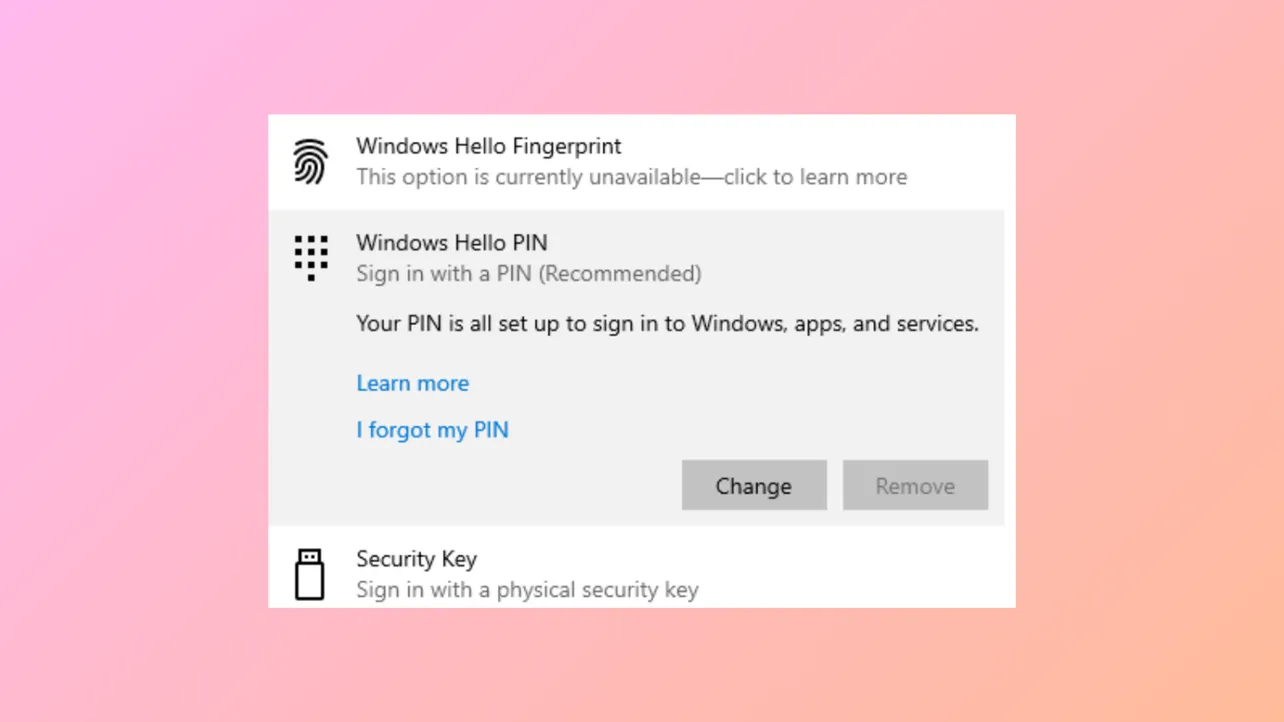 How to Fix Remove Hello PIN Greyed Out in Windows 11