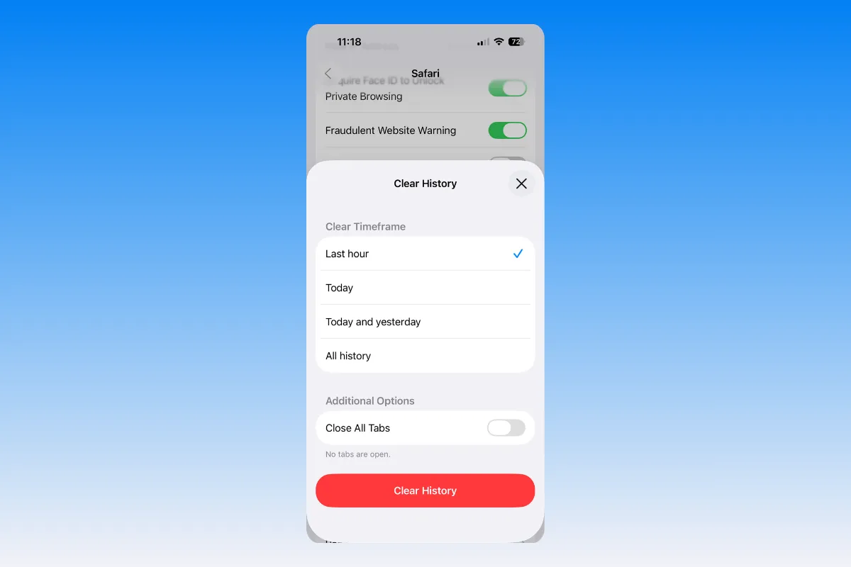 How to Clear Safari history on iOS 26 (iPhone) — methods and fixes