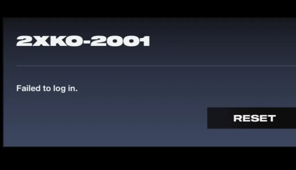 2XKO error 2001 (PC) —  fixes for the “Failed to log in” bug