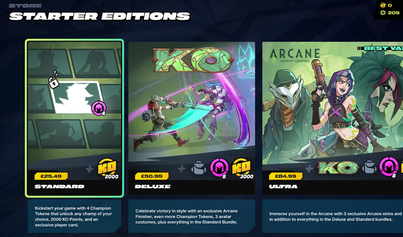 2XKO Starter Editions — what's in each bundle and how unlocks work