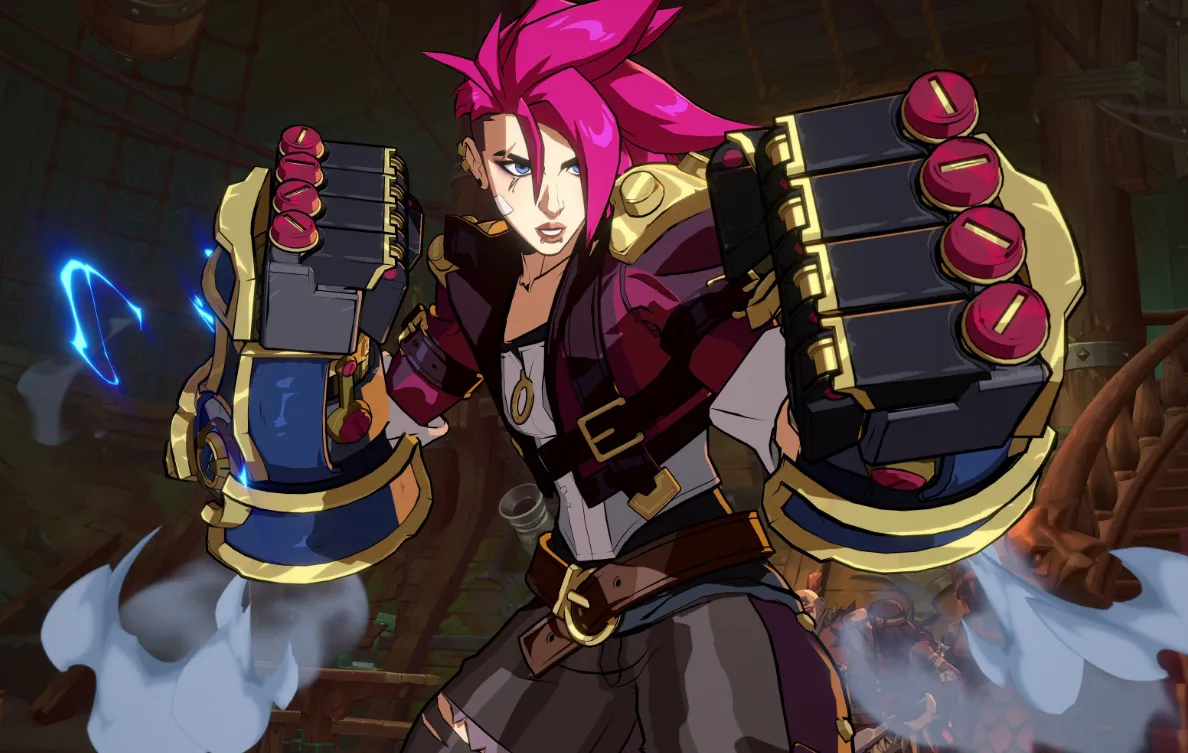 2XKO Vi combos — consistent starters, wall bounces, 736 finish