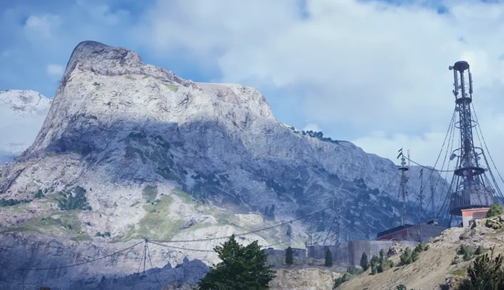 ARC Raiders’ Blue Gate map — mountains, small towns, and tunnels