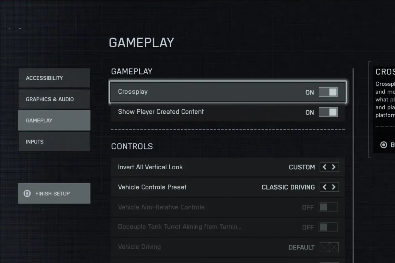 Battlefield 6 crossplay off — PS5 and Xbox steps, PC limitations