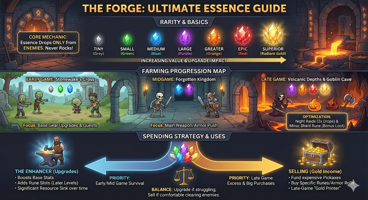 The Forge Essence guide: Every rarity, where to farm it, and what to spend it on