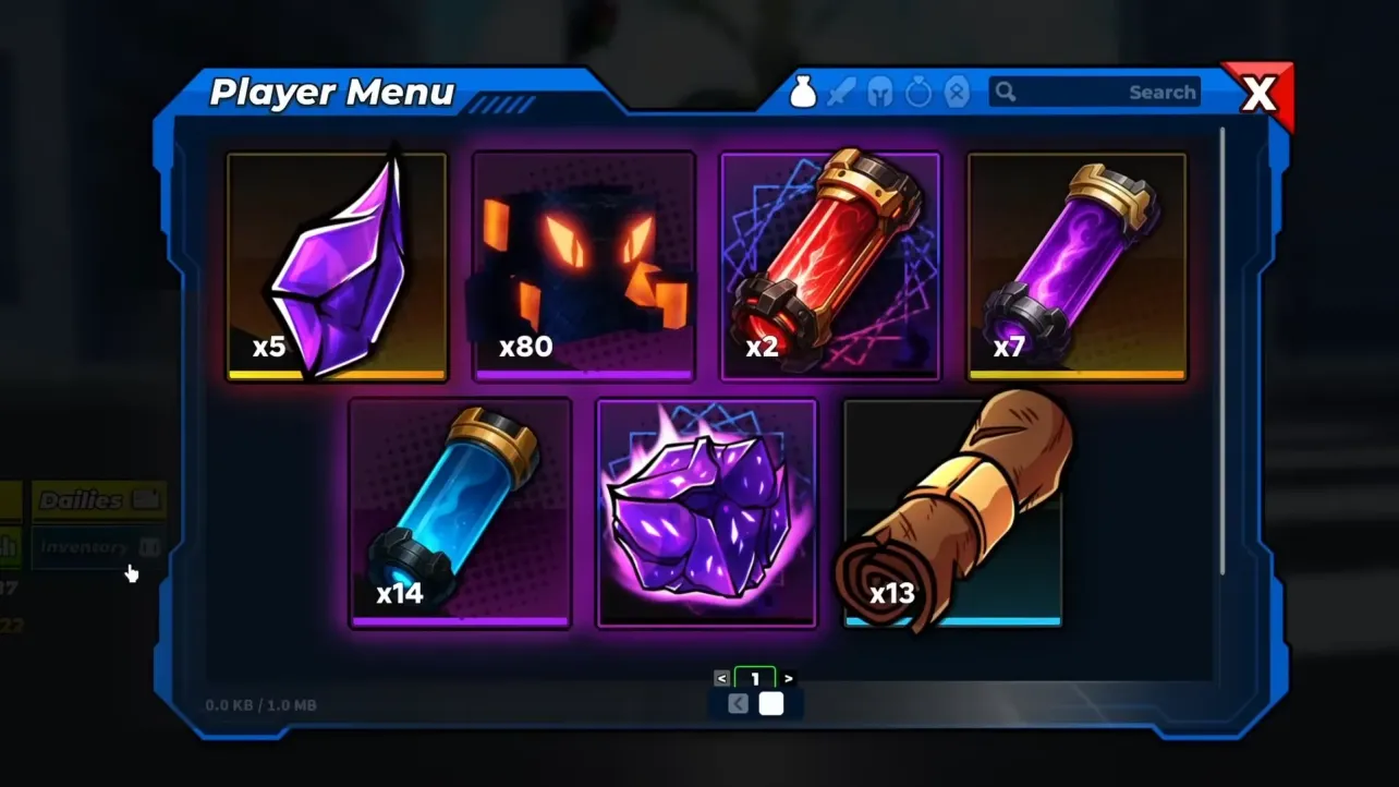 Solo Hunters materials reference (Roblox)