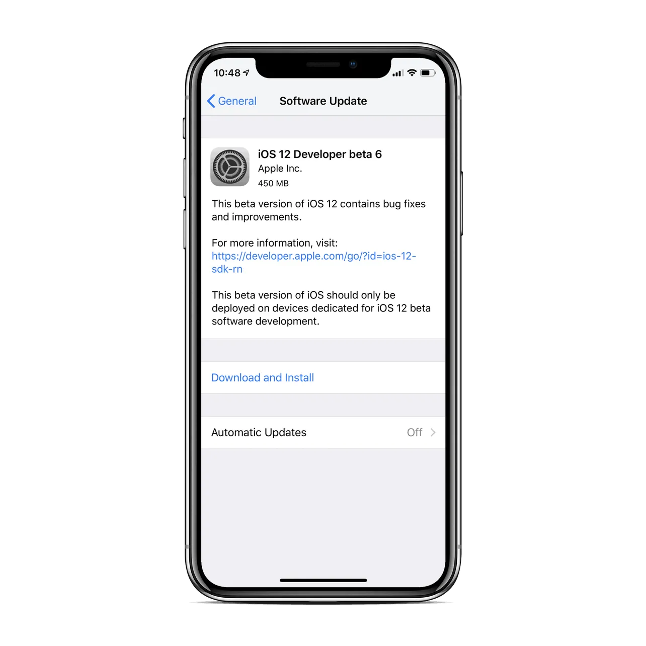 iOS 12 Beta 6 Release Notes