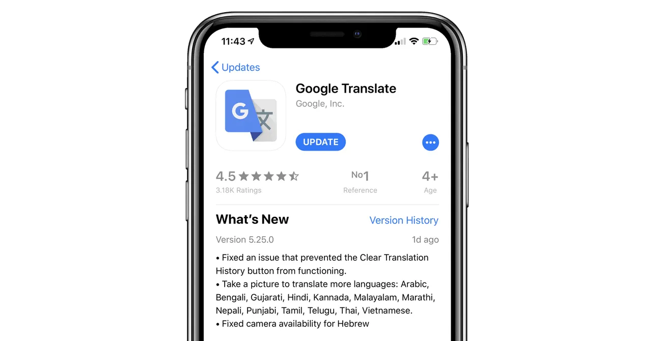 Google Translate camera mode now supports 13 more languages