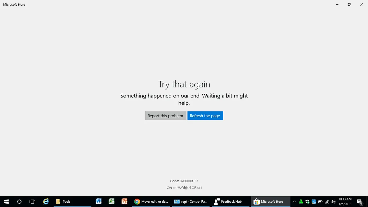 FIX: Error 0x000001F7 in Microsoft Store on Windows 10