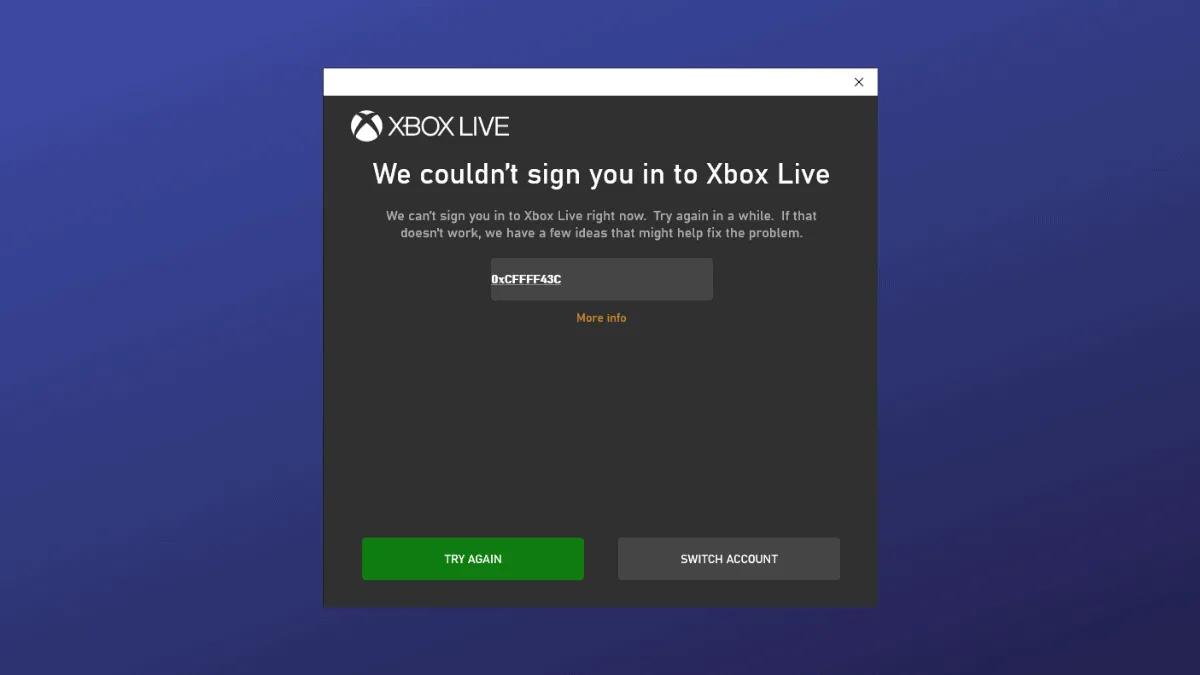 What is Xbox Live Error '0xCFFFF43C' and How to Fix it