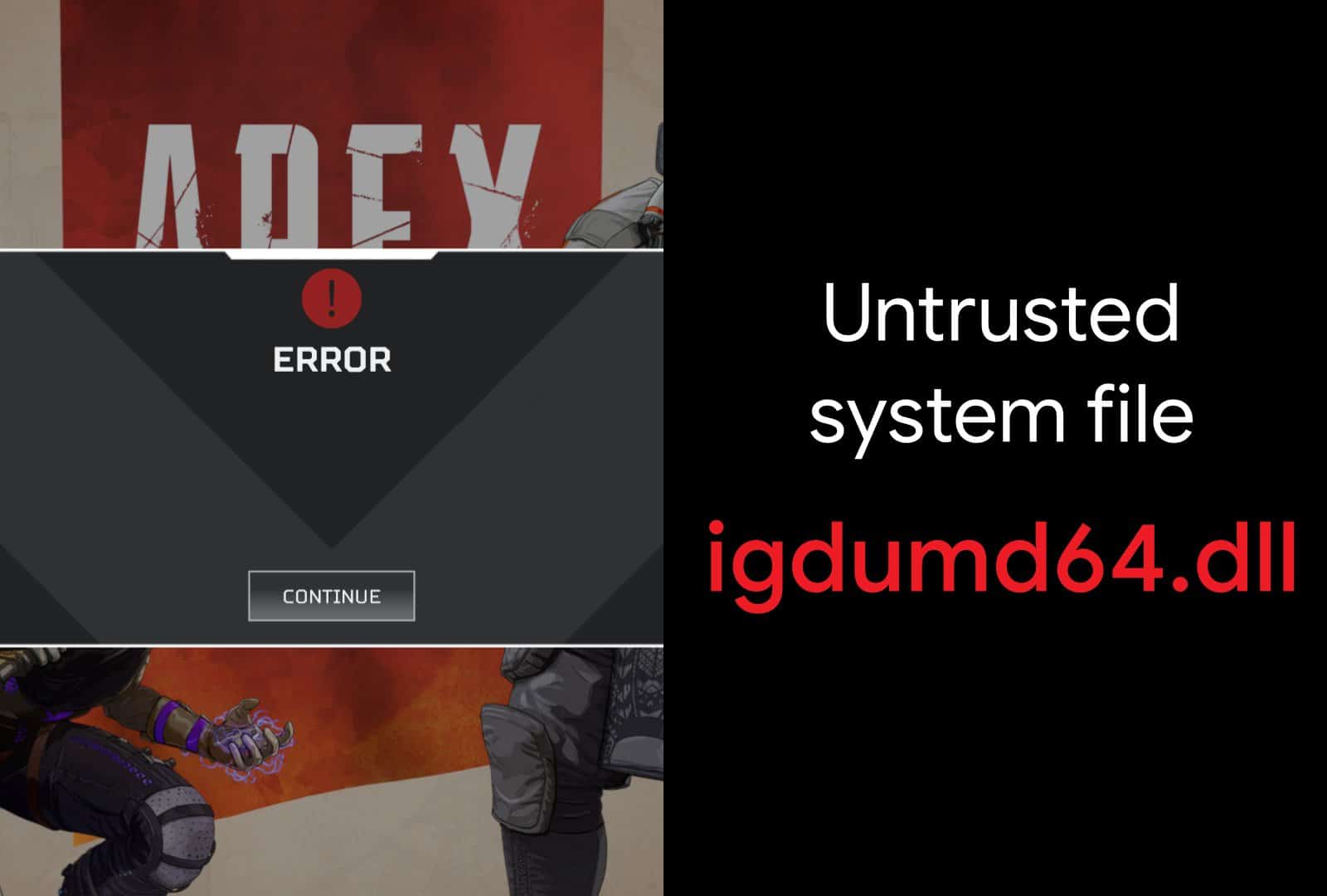 untrusted system file codex64 dll