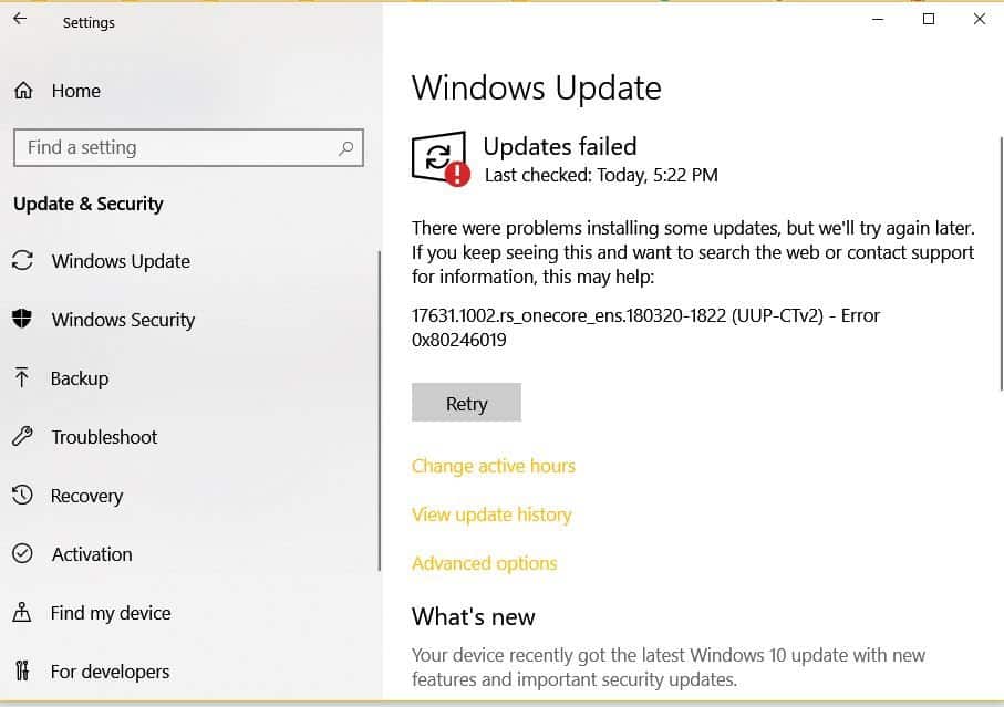 How to Fix Windows 10 17631.1002 Update Failed Error 0x80240034