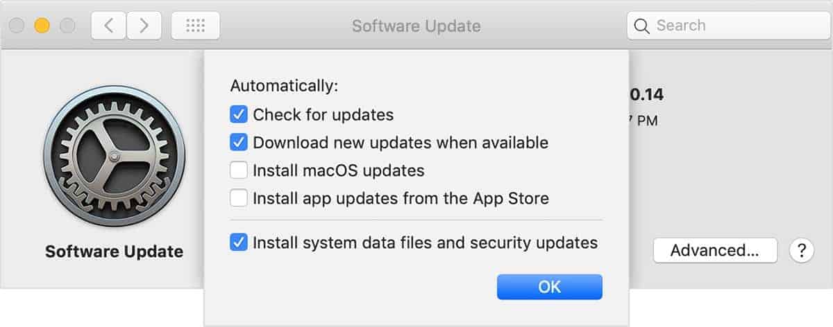 How to Disable Background Updates on macOS Mojave