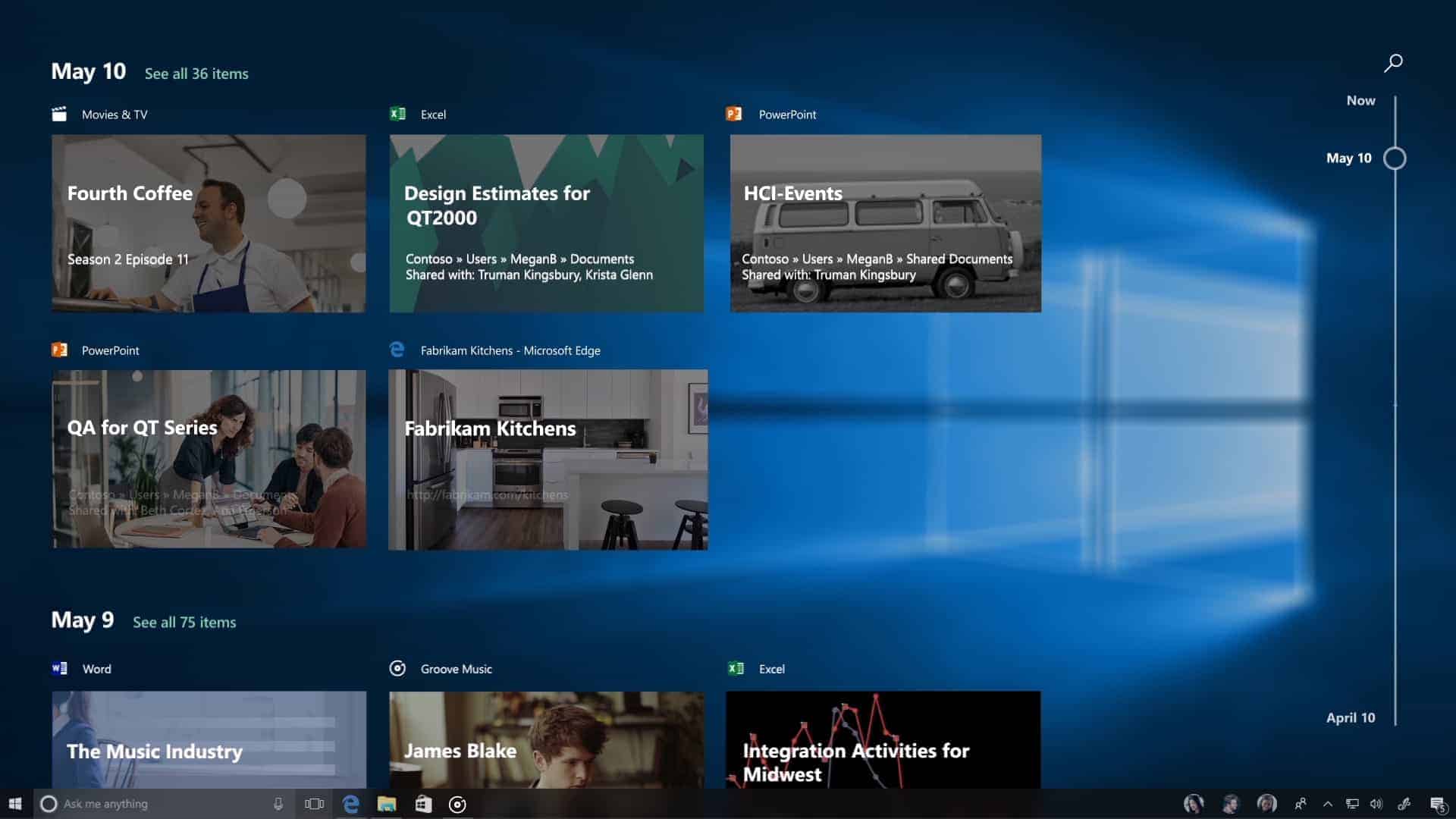 How to use Windows 10 Timeline feature