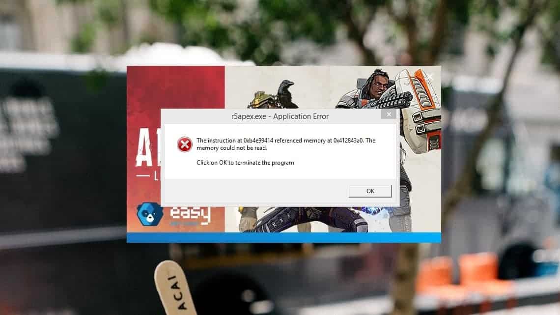 Apex Legends throwing "r5apex.exe - Application Error" on some PCs