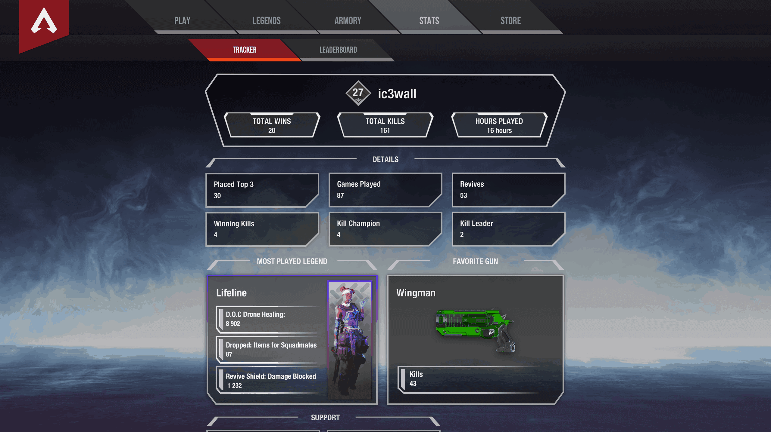 Check out this amazing Apex Legends stats tracker concept by a Redditor