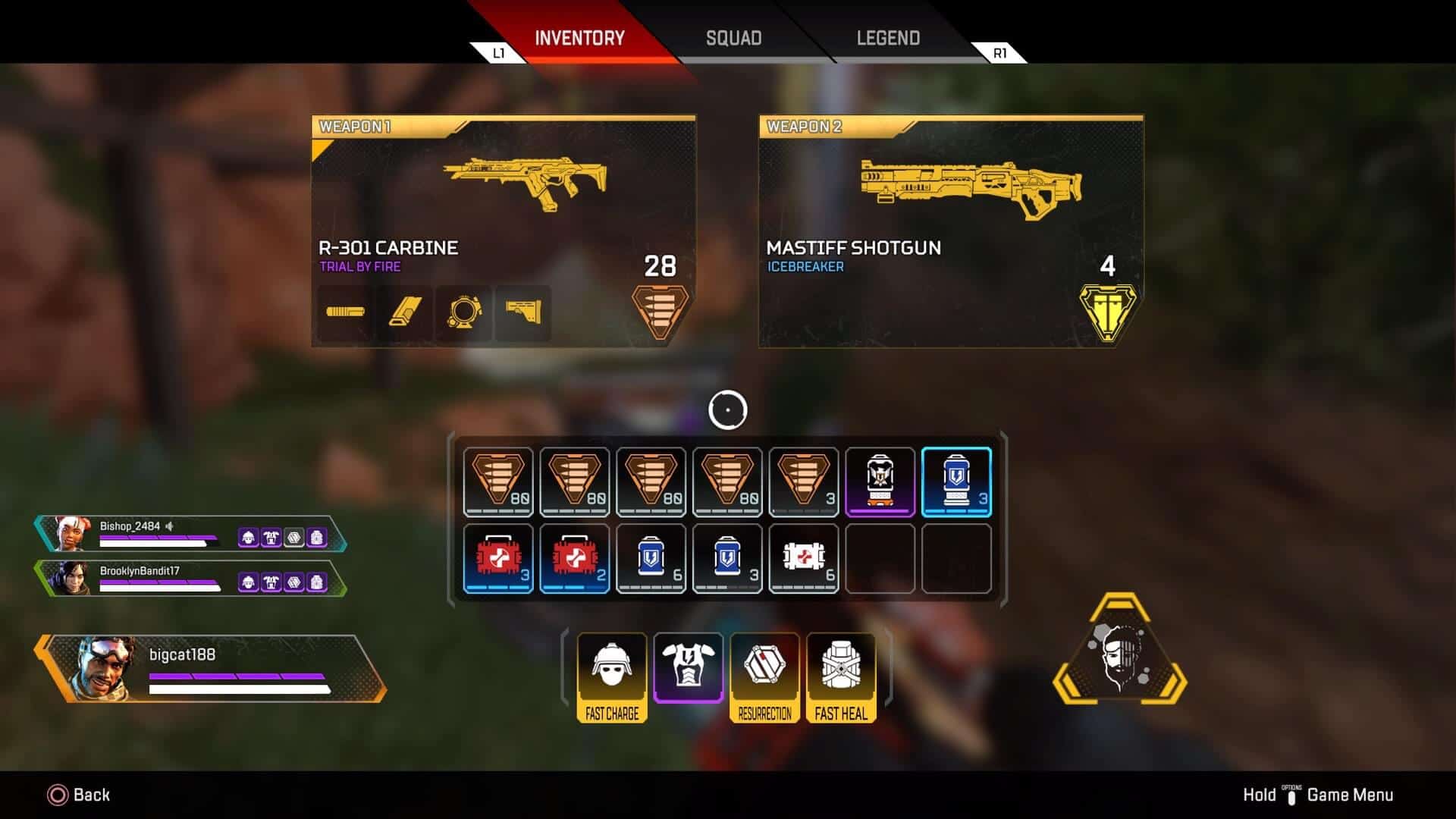 Apex Legends gold items abilities: Self revive shield, auto charging armor, 50% faster healing, and more