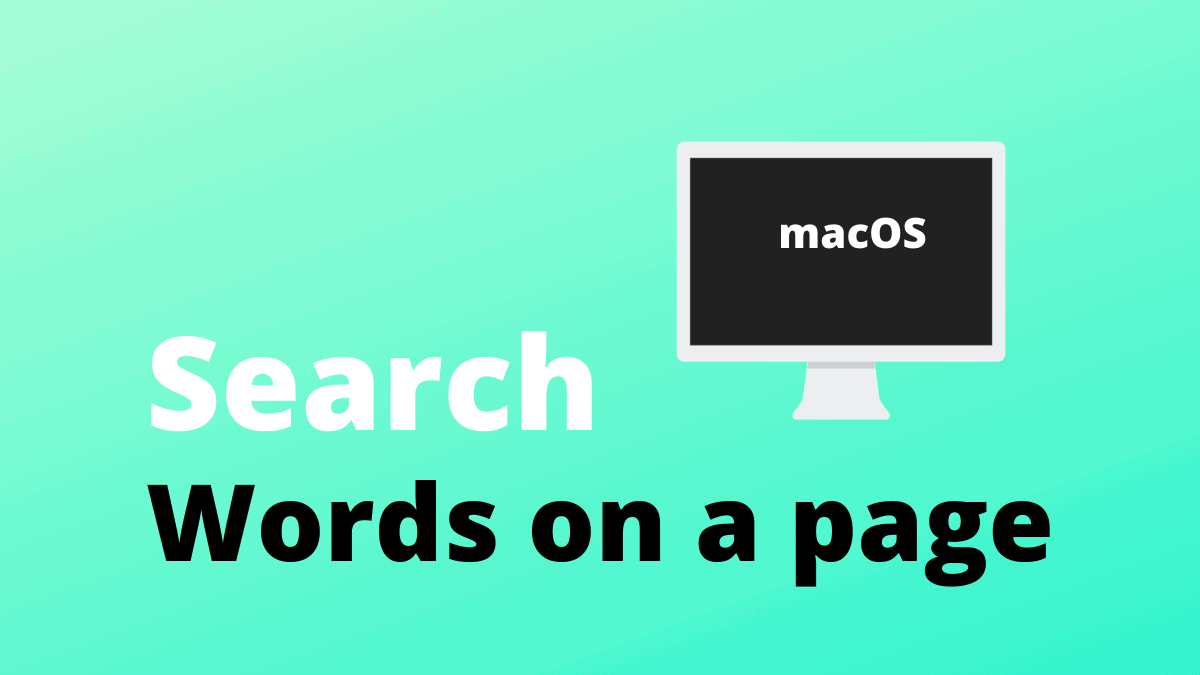 How to Search for a Word on Mac