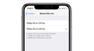 iPhone XS and iPhone XR record slow motion videos at 240 fps only