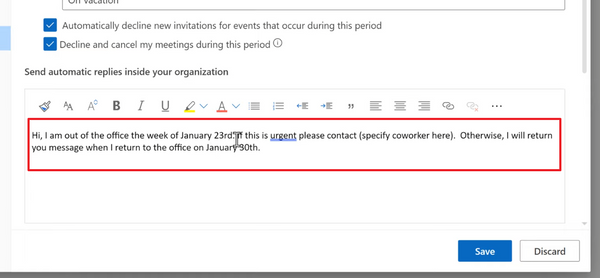 How to Set Out of Office Auto-Reply in New Outlook App on Windows 11