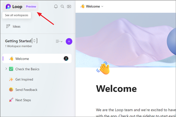 How to Create a Workspace in Microsoft Loop